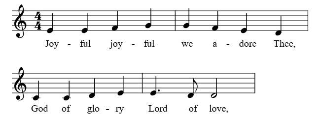 Ode to Joy (Melody only) piano sheet music preview