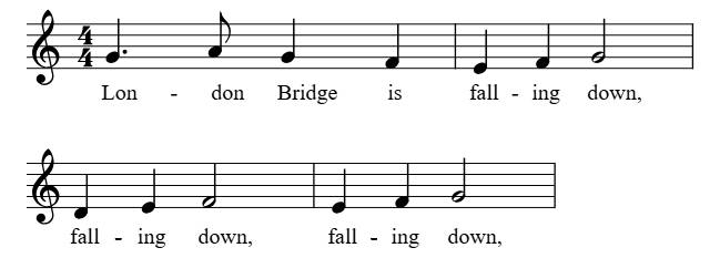 London Bridge is Falling Down piano sheet music preview