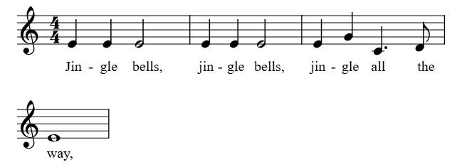 Jingle Bells (One Finger) piano sheet music preview