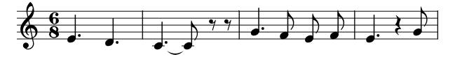 Three Blind Mice piano sheet music preview
