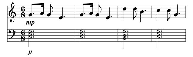 Silent Night (Basic Chords) piano sheet music preview