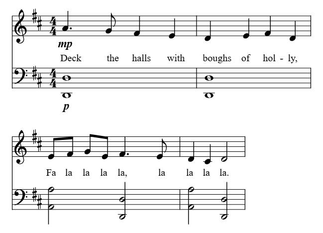 Deck the Halls piano sheet music preview