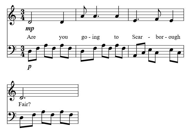 Scarborough Fair (Arpeggiated) piano sheet music preview