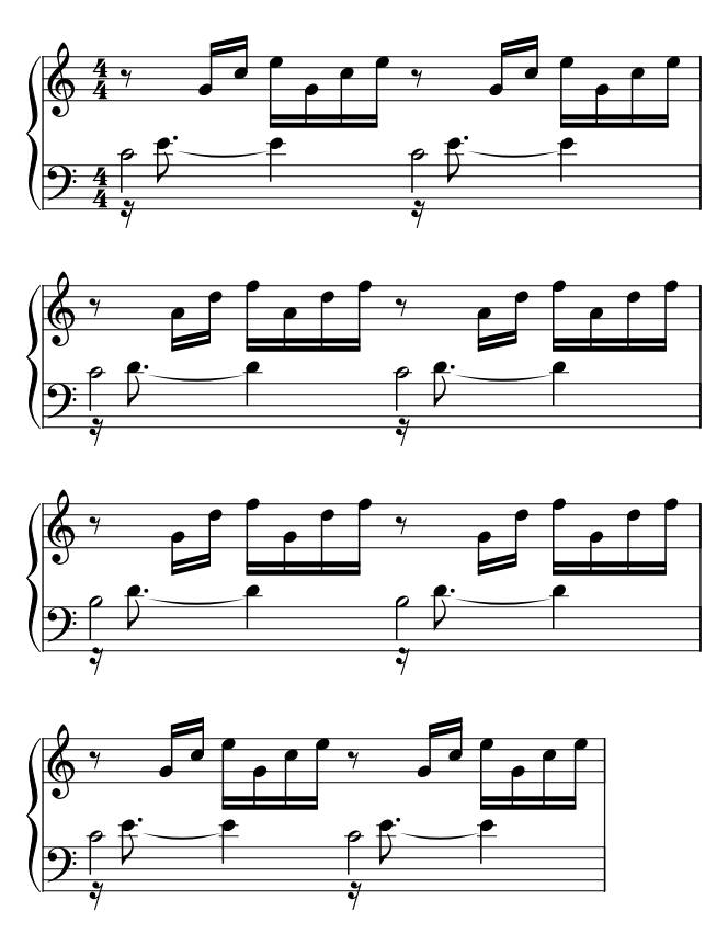 Prelude in C Major piano sheet music preview