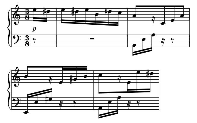 Fur Elise piano sheet music preview