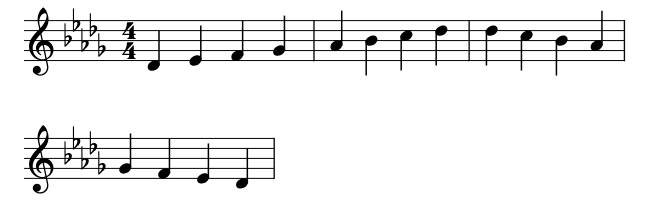 Major D Flat Easy piano sheet music preview