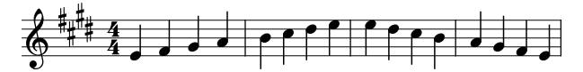 Major E Easy piano sheet music preview