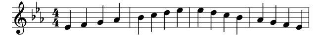 Major E Flat Easy piano sheet music preview