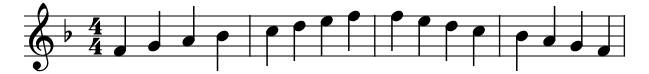 Major F Easy piano sheet music preview