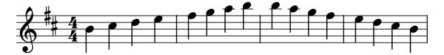 Minor B Easy piano sheet music preview