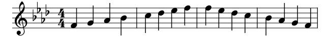 Minor F Easy piano sheet music preview
