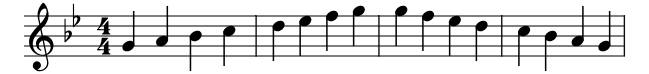 Minor G Easy piano sheet music preview