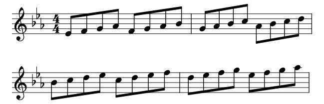 Major E Flat piano sheet music preview