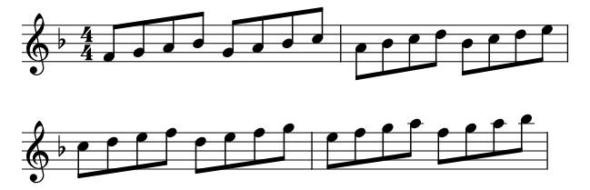 Major F piano sheet music preview