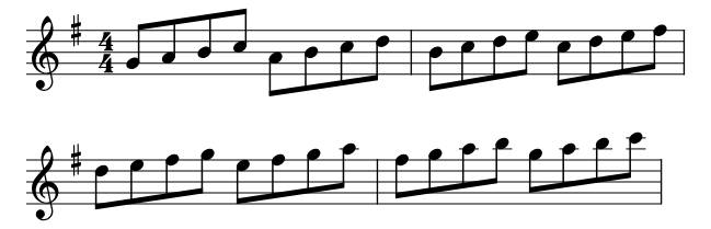 Major G piano sheet music preview