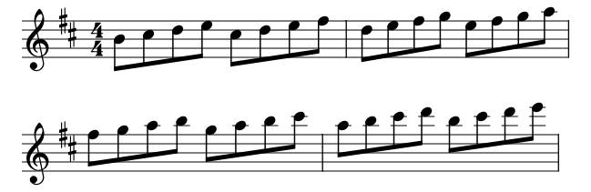 Minor B piano sheet music preview