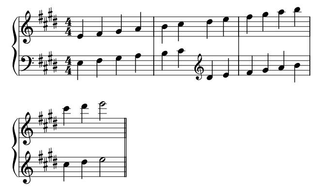 Major E Hands piano sheet music preview