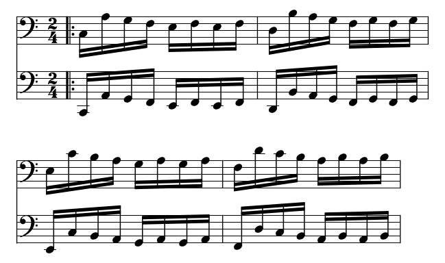Hanon No. 10 piano sheet music preview